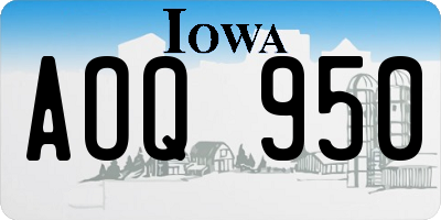 IA license plate AOQ950