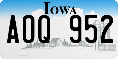 IA license plate AOQ952