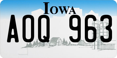 IA license plate AOQ963