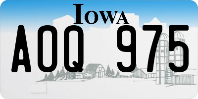 IA license plate AOQ975