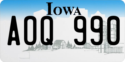 IA license plate AOQ990