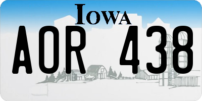 IA license plate AOR438