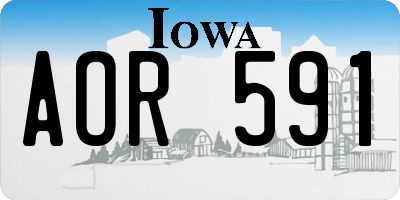 IA license plate AOR591