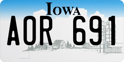 IA license plate AOR691