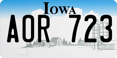 IA license plate AOR723
