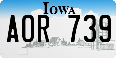 IA license plate AOR739