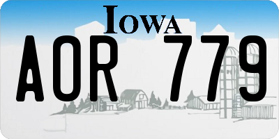 IA license plate AOR779