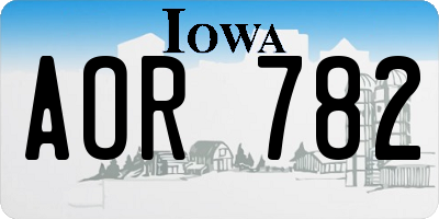 IA license plate AOR782