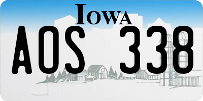 IA license plate AOS338