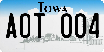 IA license plate AOT004