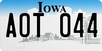 IA license plate AOT044