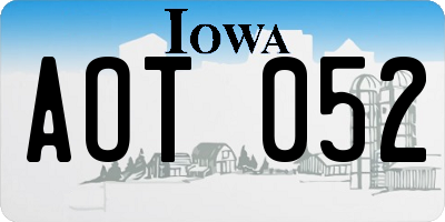 IA license plate AOT052