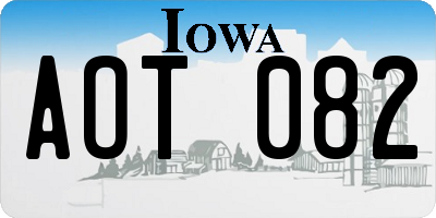 IA license plate AOT082