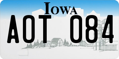 IA license plate AOT084