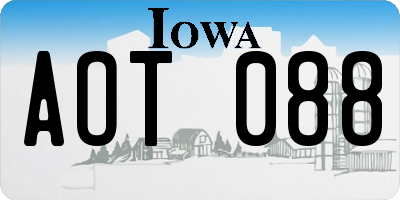 IA license plate AOT088