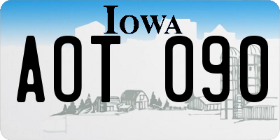 IA license plate AOT090