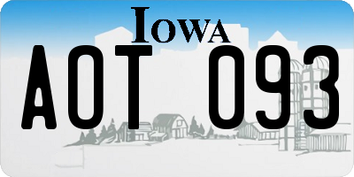 IA license plate AOT093