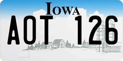 IA license plate AOT126