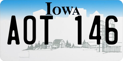 IA license plate AOT146