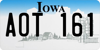 IA license plate AOT161