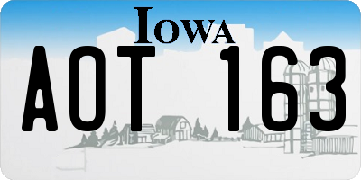 IA license plate AOT163