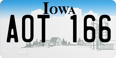 IA license plate AOT166