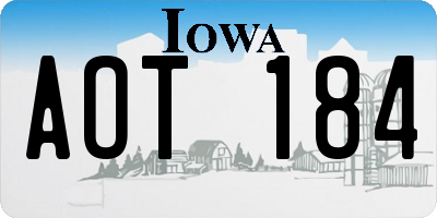 IA license plate AOT184