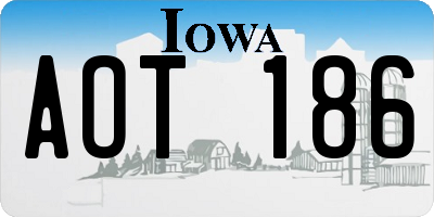 IA license plate AOT186