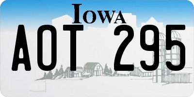 IA license plate AOT295