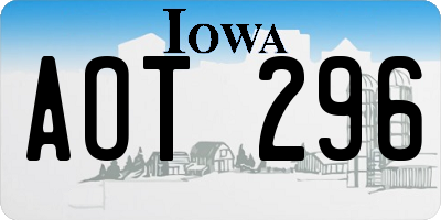 IA license plate AOT296