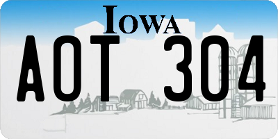 IA license plate AOT304