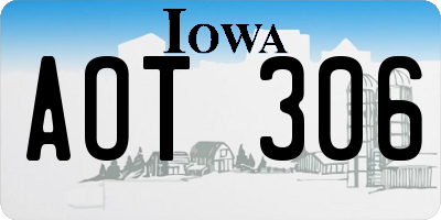 IA license plate AOT306
