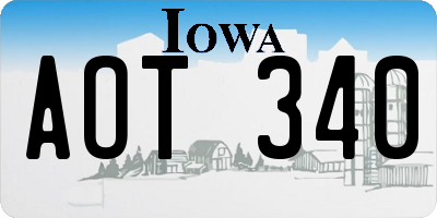IA license plate AOT340
