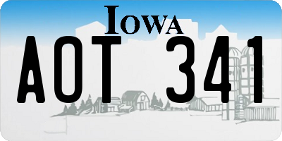 IA license plate AOT341