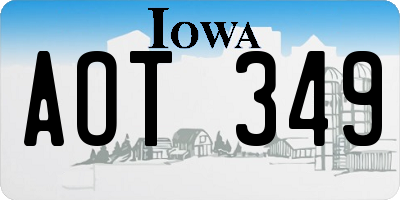 IA license plate AOT349