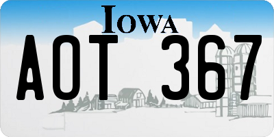 IA license plate AOT367