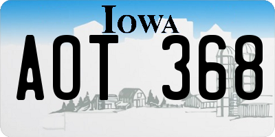 IA license plate AOT368