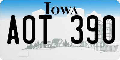 IA license plate AOT390