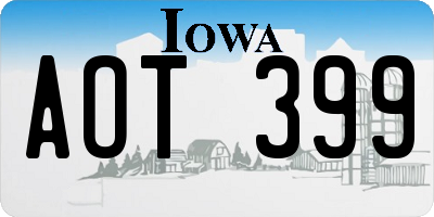 IA license plate AOT399