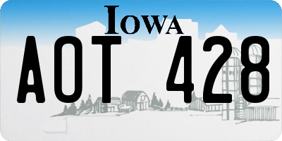IA license plate AOT428