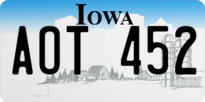 IA license plate AOT452