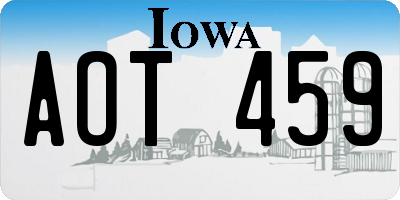 IA license plate AOT459
