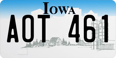 IA license plate AOT461