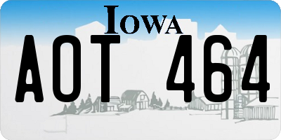 IA license plate AOT464