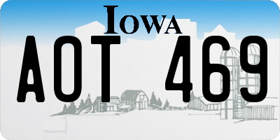 IA license plate AOT469