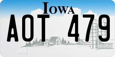 IA license plate AOT479