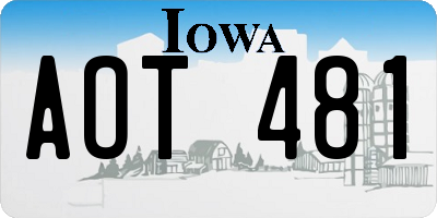 IA license plate AOT481