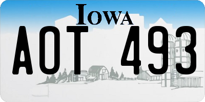IA license plate AOT493