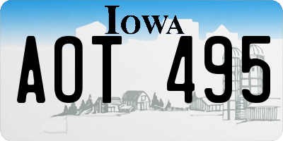 IA license plate AOT495
