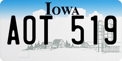 IA license plate AOT519